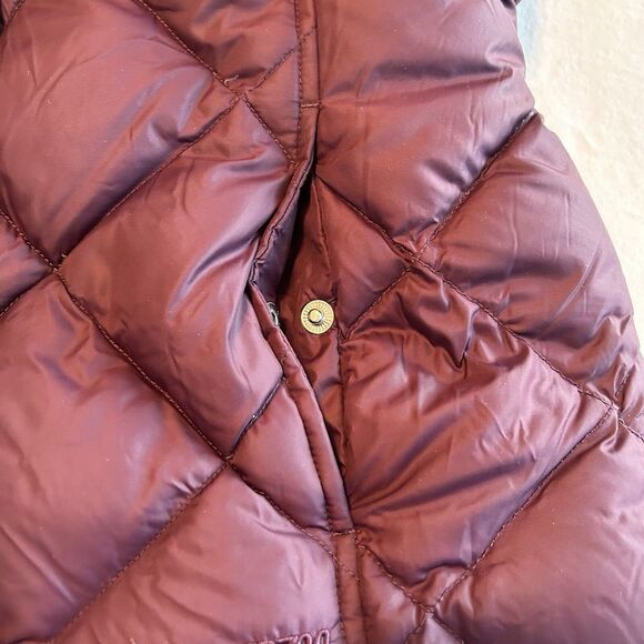 Eddie Bauer Burgundy Goose Down Puffer Vest Women's Medium EB700 Fill Power EUC - Picture 8 of 12
